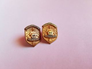 Vintage National Safety Council Safe Driver Award Pin 16 And 23 Years 2 Pins