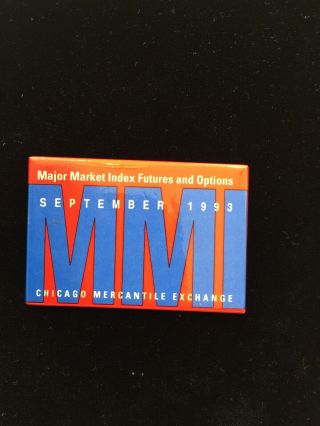 Chicago Mercantile Exchange Major Markets Index Badge Pinback