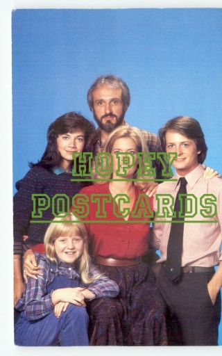 Family Ties Tv Cast 5 Pre - Printed Autographs Paramount Postcard 1982