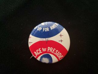 Very Rare: Strike/print Error " Wallace For President " 1968 Pinback