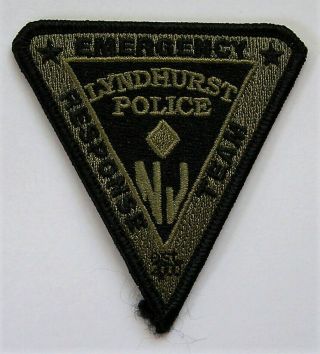Htf Rare Subdued Lyndhurst Nj Police Ert Hat Patch Tactical Od Green Black
