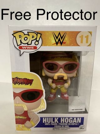 Funko Pop Wwe 11 Hulk Hogan (hulkmania) Red Shirt Vaulted Rare W/ Protector