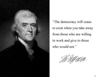 President Thomas Jefferson U.  S.  Usa Autograph Quote 8 X 10 Photo Picture Bc1