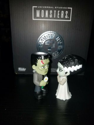 Universal Studios Monsters Mystery Mini Rare Frank & Bride Of Frankenstein Funko