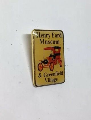 Henry Ford Museum And Greenfield Village Pin Lapel Dearborn Michigan Enamel