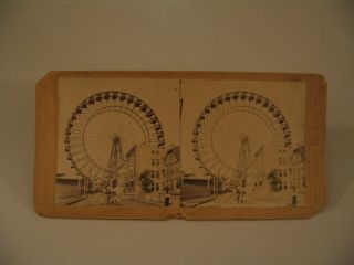 Ferris Wheel Chicago Illinois Stereoview Photo Cdii As - Is