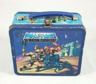 Vintage 1983 Masters Of The Universe Metal Lunch Box & Thermos By Aladdin He Man