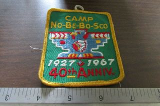 Vintage Bsa Camp No - Be - Bo - Sco 1927 - 1967 40th Anniv.  Colored Jacket Patch