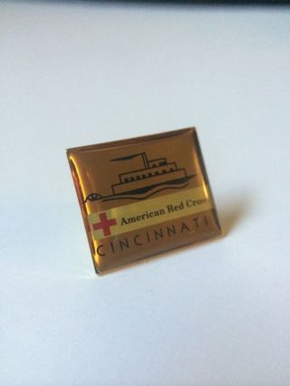 American Red Cross Cincinnati,  Ohio Steamboat Lapel Tie Pin