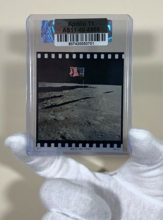 Nasa Apollo 11 Moon Landing 70mm Film Positive Photo U.  S.  Flag Numbered 40 - 5905