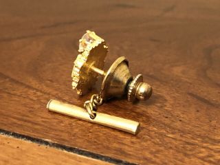 Gold Tone Masonic Diamond Rhinestone Lapel pin Tie Tack 2