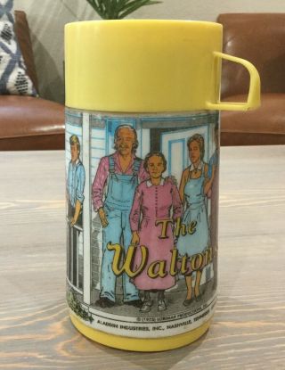 1973 Vintage The Waltons Aladdin Thermos Bottle Tv Television For Metal Lunchbox