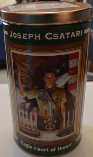Joseph Csatari Eagle Court Of Honor Tin Boy Scouts Of America Empty