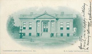 Union City Indiana Carnegie Library Methodist Episcopal Ladies Aid Souvenir 1905