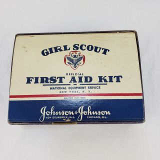 Vintage Girl Scout First Aid Kit 1942 World War Ii Issue Cardboard Kit