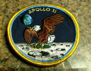 Apollo 11 Vintage 3.  5 " Patch Eagle Moon Landing Cloth Back Nasa Space Program