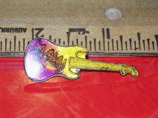 Vintage Def Leppard Purple Guitar Metal Hat/lapel/jacket Pin,  Old Stock