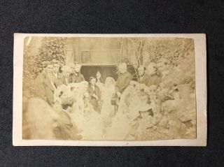Unusual Victorian Carte De Visite Cdv: Webb: Bromsgrove: A Wedding Group