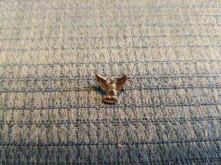 Bsa Boy Scout Vintage Eagle Lapel Pin W Bent Wire Clasp Style Sterling Silver