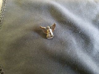 BSA Boy Scout Vintage Eagle Lapel Pin w bent wire clasp style Sterling Silver 2