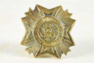 Antique Veterans Of Foreign Wars Pin Vfw United States Usa Screwback Badge