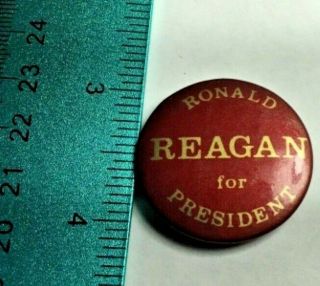 Vintage Ronald Reagan For President Presidential Campaign Pin Pinback Button Usa