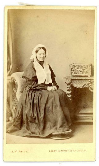 Lady On Cdv By J W Price Of Derby And Ashby De La Zouch