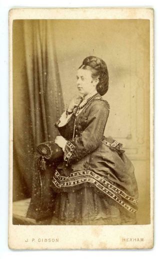 Lady On Cdv By J P Gibson Of Fore Street In Hexham