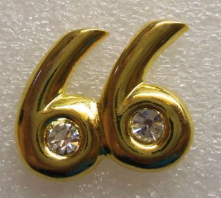 Hat / Lapel Pin In The Shape Of The Number 66  (by)