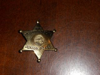Vintage Sheriff Richard B.  Ogilvie Of Chicago Illinois Junior Posse Badge