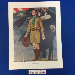 Boy Scout Norman Rockwell Print 11 " X14 " A Scout Is Loyal (scout Law)