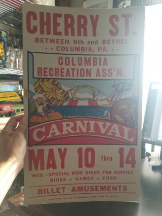 Vintage 14x23 Columbia Pa Rec.  Ass 