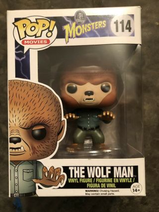 The Wolf Man Universal Monsters Funko Pop 114 Og 2015 Soft Protector