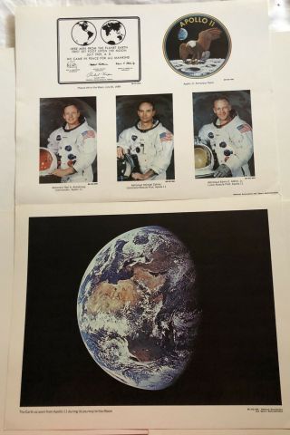1969 Apollo 11 Astronauts Set Foot On Moon 19 Photos 14 " X 11 "