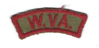 Vintage Boy Scout Patch Bsa W.  Va.  Trs Tan And Red State Strip