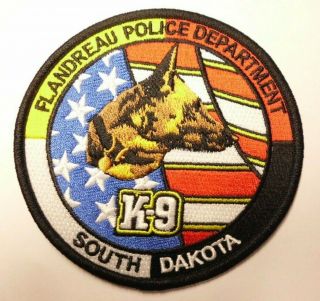 Old Flandreau Police K - 9 Patch Sc South Dakota Canine Dog Squad
