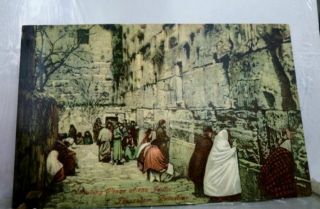 Israel Jerusalem Palestine Place Of Jews Postcard Old Vintage Card View Standard