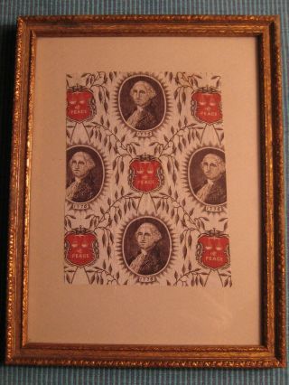 Framed Centennial Exhibition Fabric Remnant