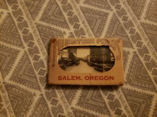 Vintage 10 Miniature Photos Salem Oregon W/ Antique Stamp