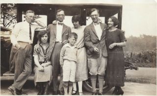 1920s Photo Group of People & Car at Culver Lake,  Jersey NJ 2