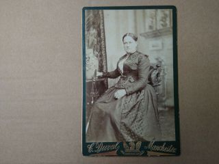 Cabinet Card Victorian Photograph Of A Lady By Charles Duval Of Manchester