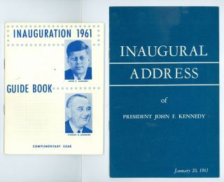 2 Vintage 1961 President John F.  Kennedy Inauguration Booklets Guide Books