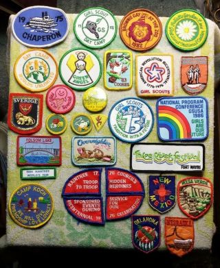 Vintage Girl Scout Patches Badges 1970 
