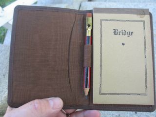 Vintage Anah Shriners Bangor Maine Leather Bridge Score Book OLD 2