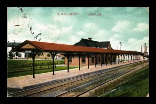 Dr Jim Stamps Us Luray Virginia Railroad Depot Postcard 1909