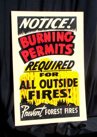 Poster California Division Of Forestry Burning Permits Prevent Forest Fires 2