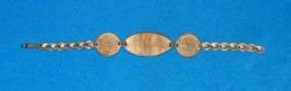 Vintage 1939 York Worlds Fair Art Deco Bracelet With 1919 Wheat Pennies