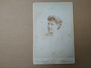 Cabinet Card Victorian Photograph Of A Lady By Wayland & Co Of Streatham