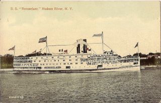Steamship Rensselaer - Hudson River,  York
