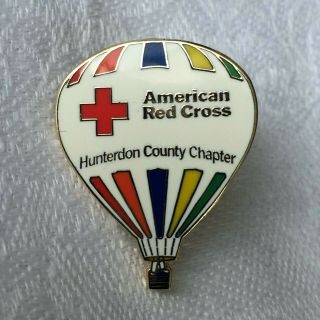 American Red Cross Hunterdon County Chapter Jersey Hot Air Balloon Lapel Pin